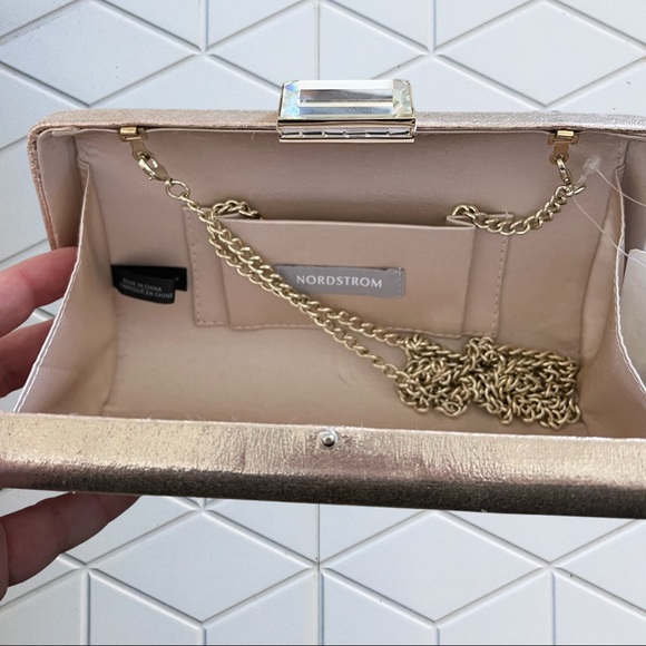 NWT Nordstrom Metallic Box Clutch - Picture 9 of 9